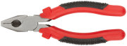 Плоскогубцы комбинированные Стандарт красно-черные пластиковые ручки, полированная сталь 165 мм